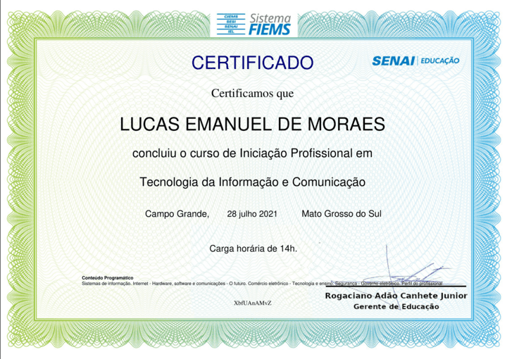 Certificado TIC