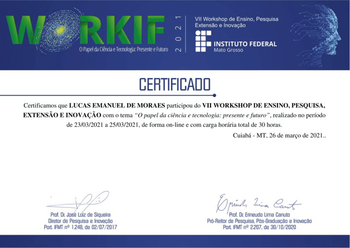 Certificado Workif