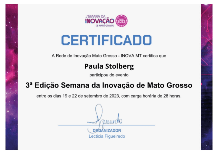 Certificado Semana da Inovação